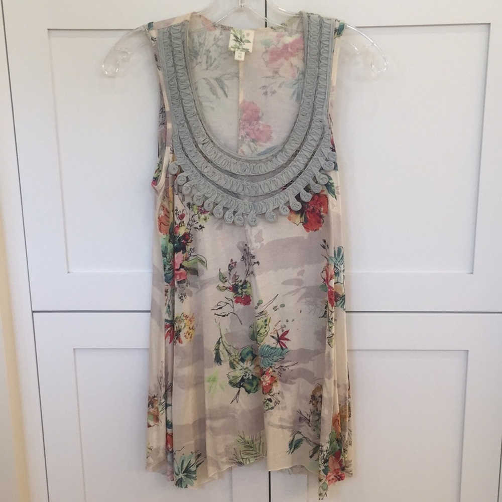 Anthropologie Floral Tunic